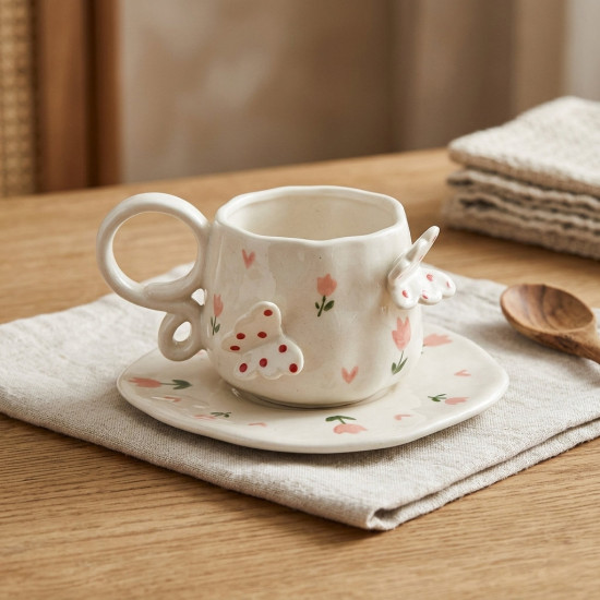 Porcelain Mug & Saucer
